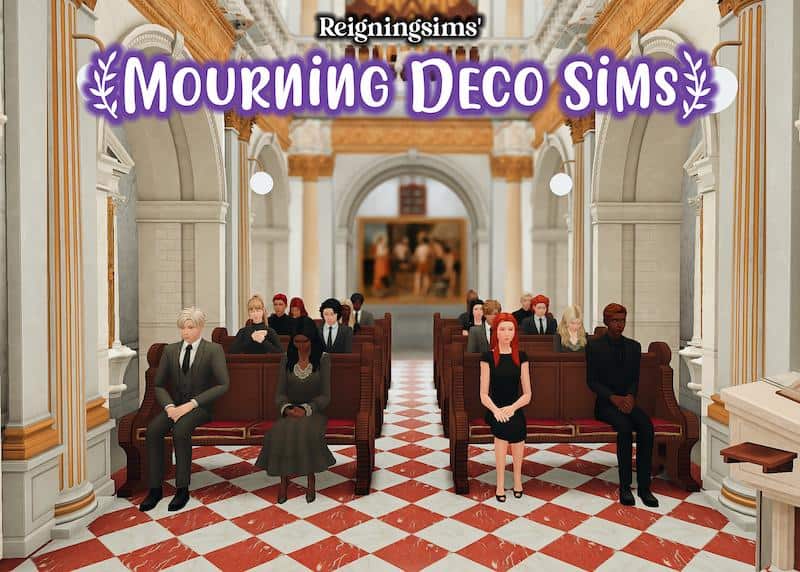 Mourning Deco Sims Sitting