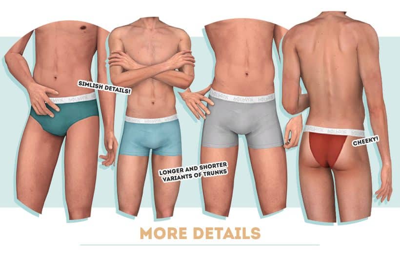 Sims 4 Male Underwear CC Set