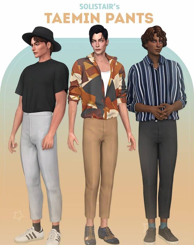 Sims 4 Maxis Match Male CC Pants