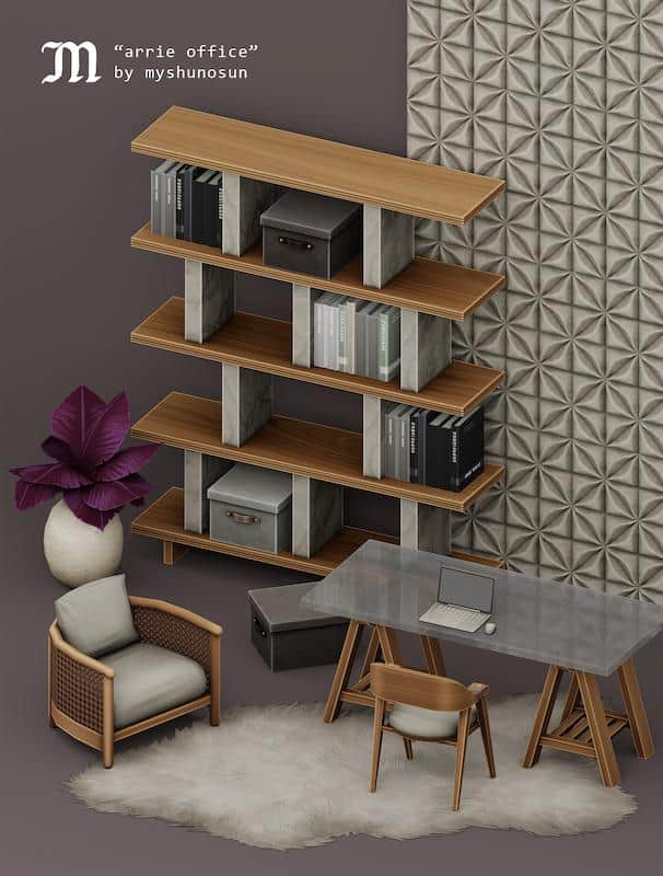 Arrie Sims 4 Office Furniture CC Pack