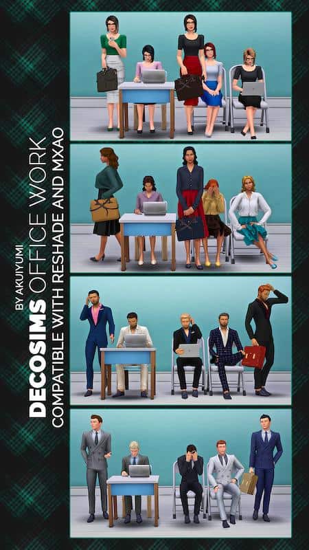 Sims 4 Office Deco Sims