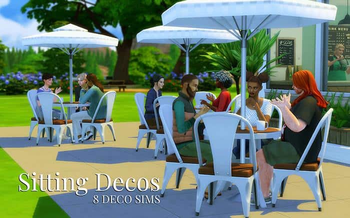 Sitting Deco Sims for Sims 4