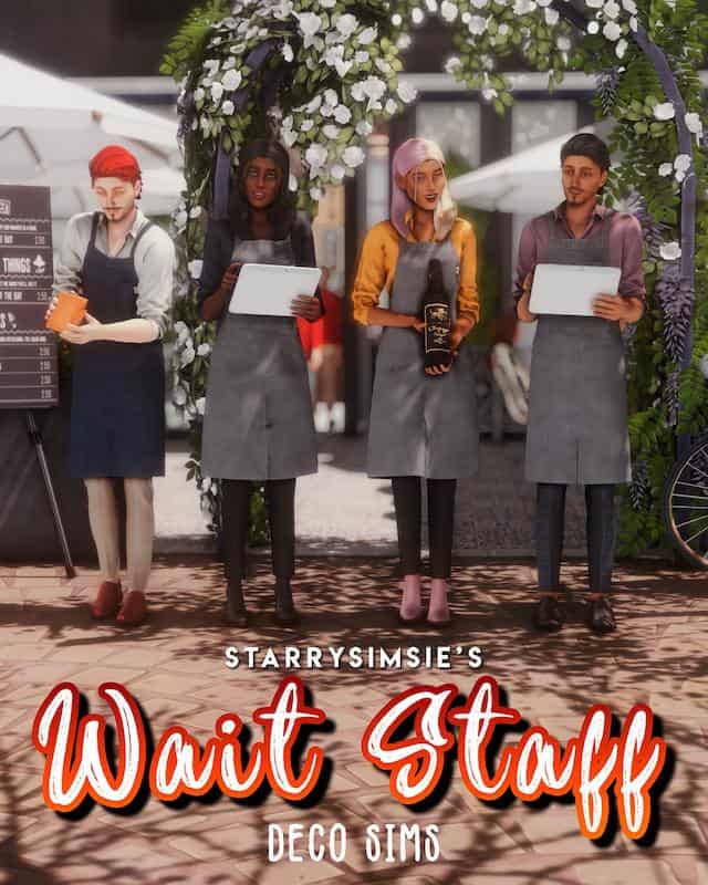 Waiter & Waitress Deco Sims