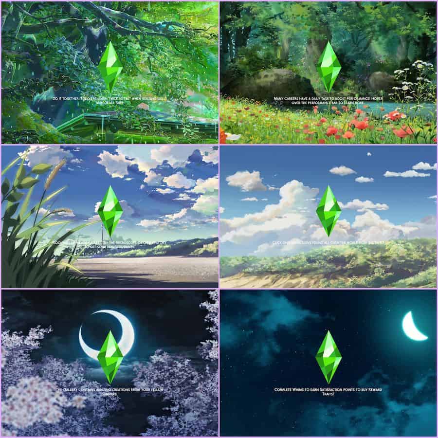 Sims 4 Anime Loading Screens