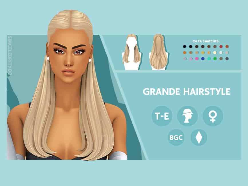 Ariana Grande Sims 4 Hairstyle