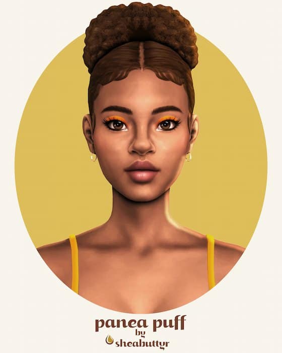 Panea Puff Sims 4 Hair Mod