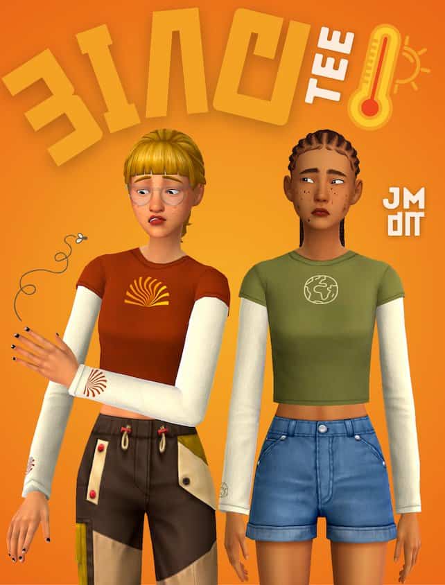 Layered Baby Tee for Sims 4