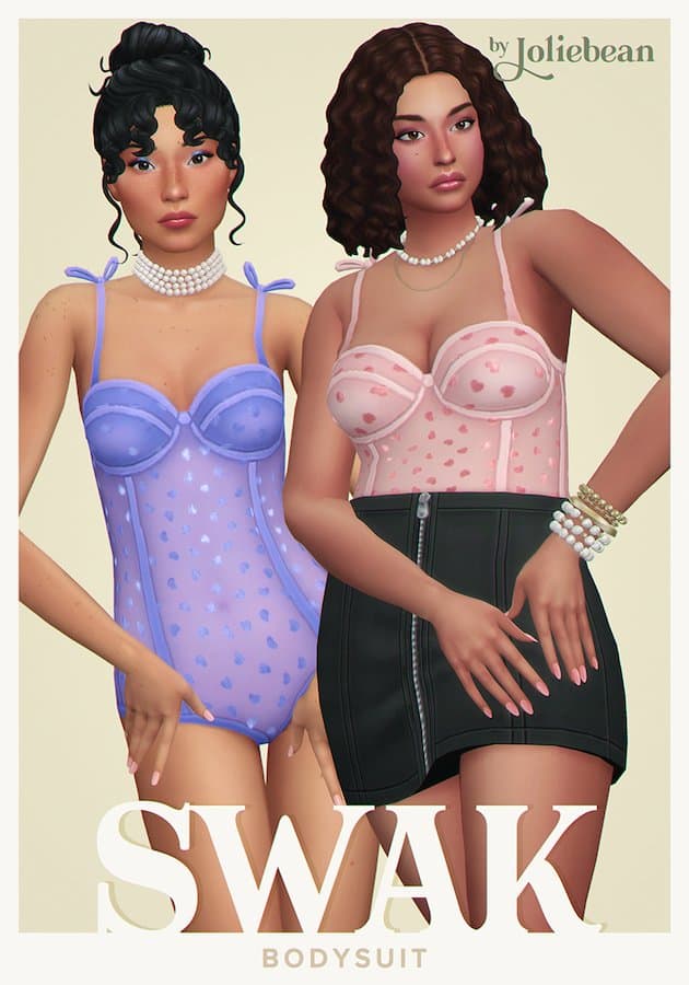 SWAK Sims 4 CC Bodysuit