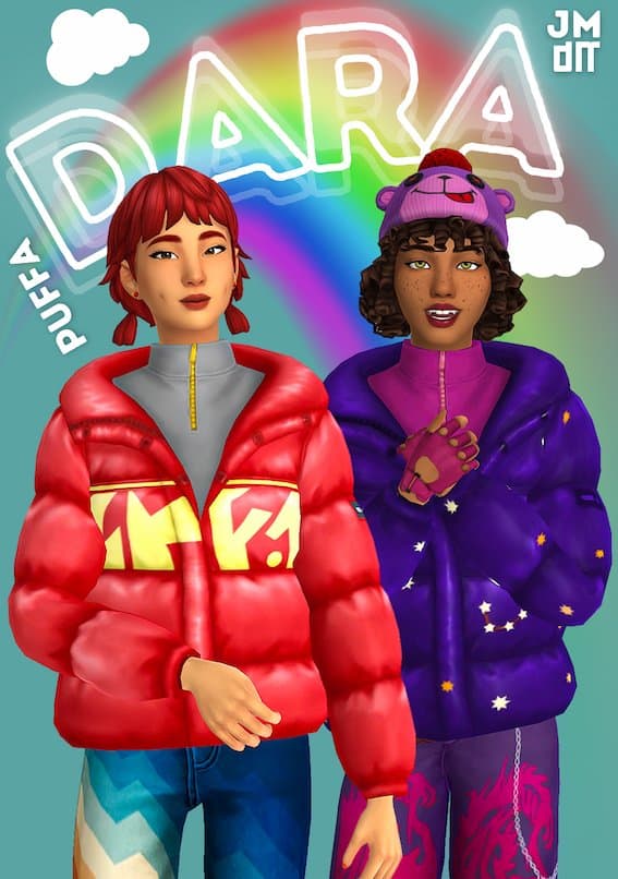 Puffer Coat CC for Female Sims