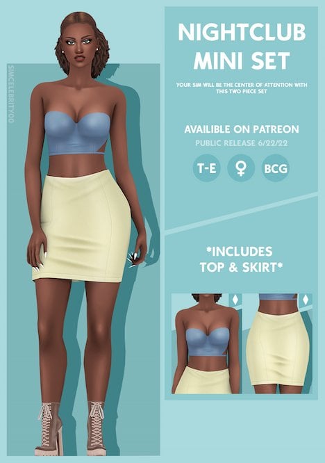 Sims 4 Nightclub Outfit Set