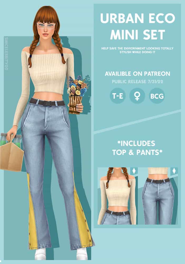 Urban Eco Sims 4 Outfit Set