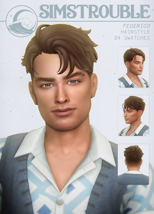 Federico Sims 4 Male Hair Mod