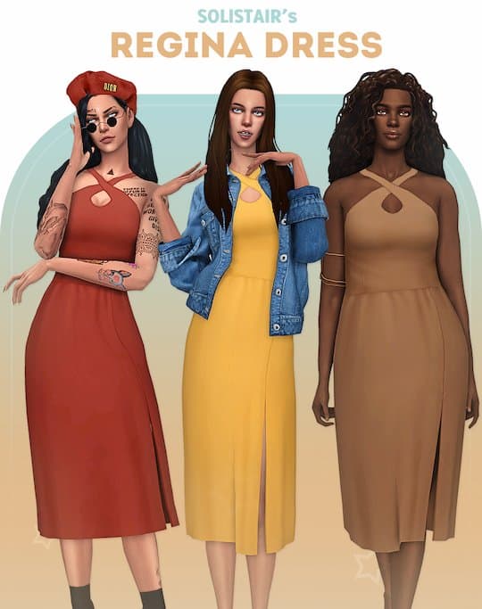 Regina Casual Sims 4 Dress