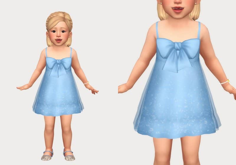 Toddler CC Formal Dress with Bow