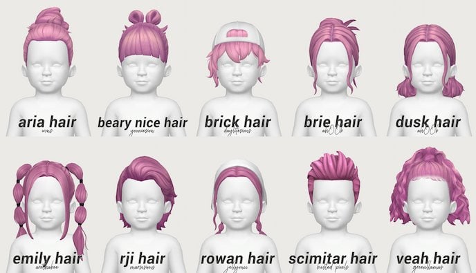 Sims 4 Toddler Hair Conversions