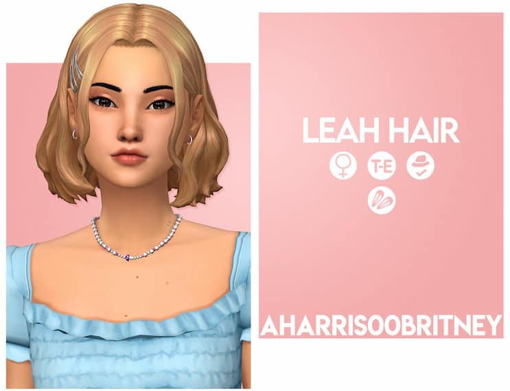 Short Wavy Sims 4 Hair Mod