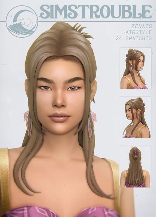 ZENAIS Sims 4 Female Hairstyle