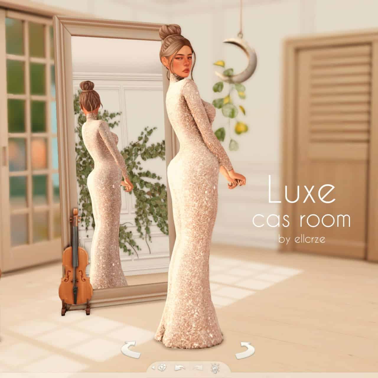 Luxe Sims 4 CAS Room Background