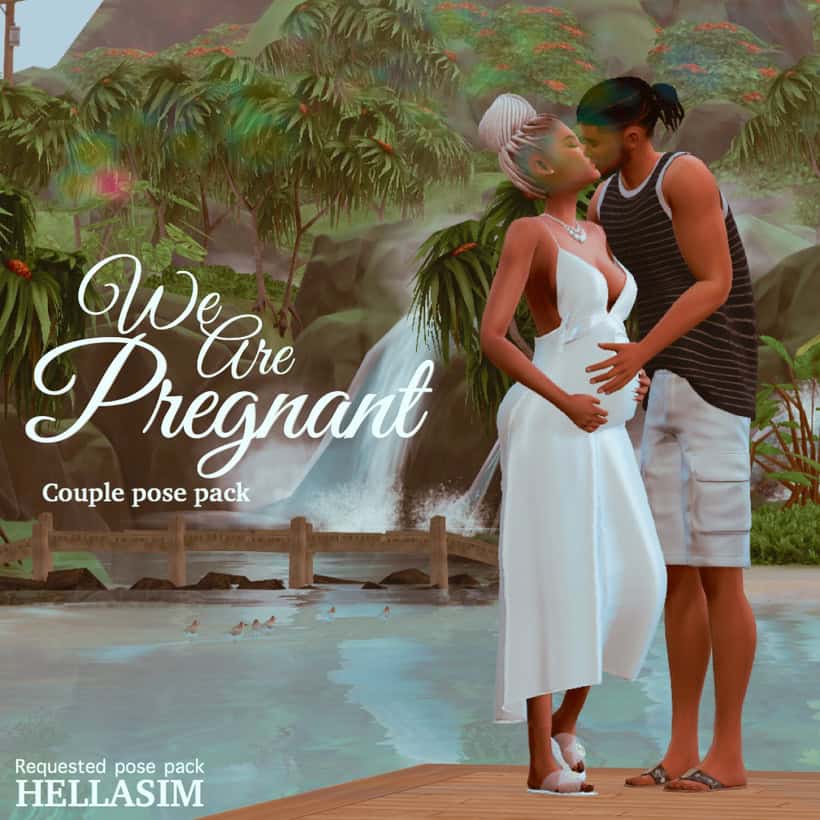 Sims 4 Couple Pose Pack for Maternity Photoshoot