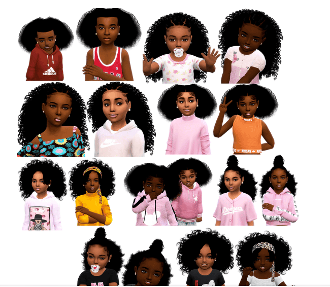 Child and Toddlers Black Hair pack