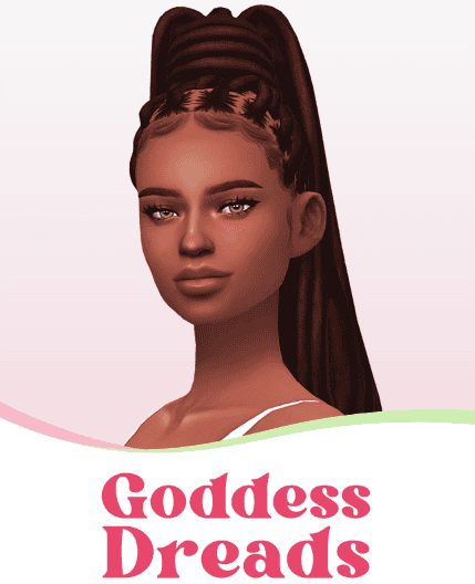 Goddess Dreads Black Sims 4 CC