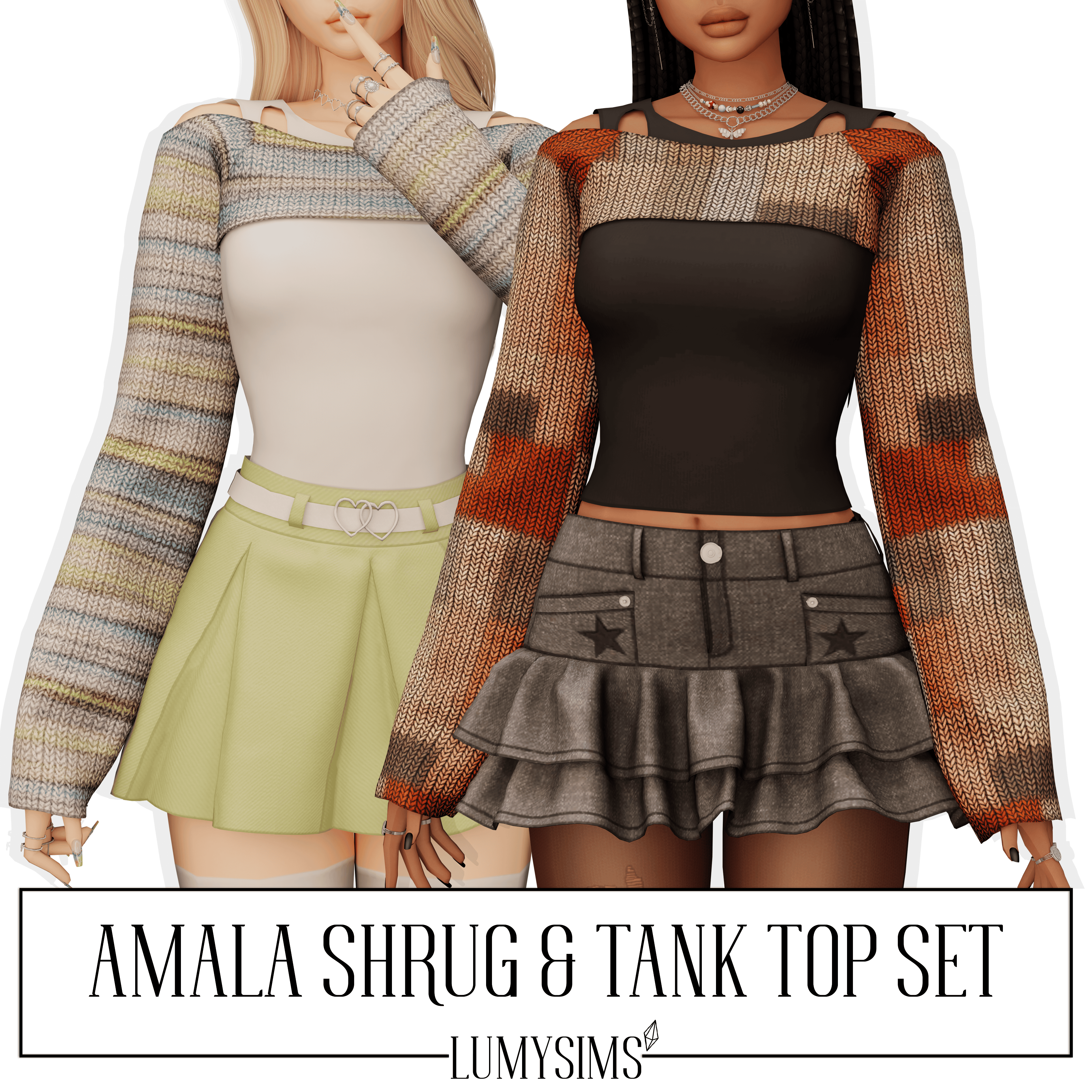Amala Shrug and Tank Top Set