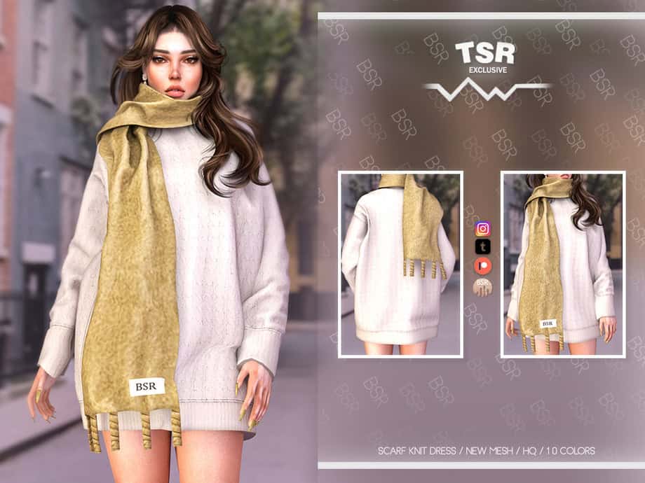 Scarf Knit Dress