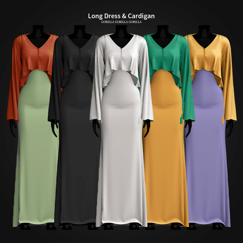 Ultra Collection Long Dress and Cardigan