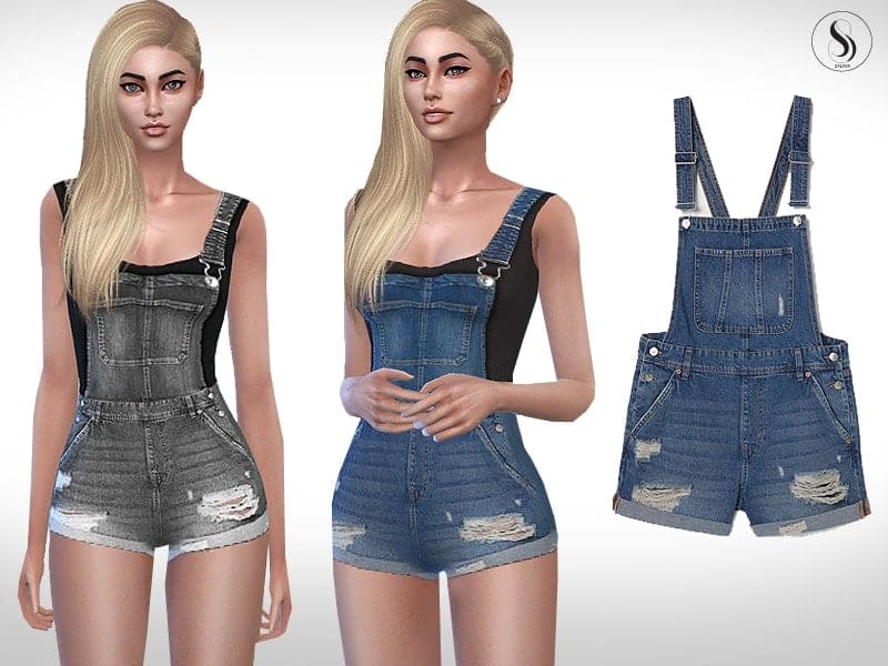 Saliwa’s Super Short Denim Romper
