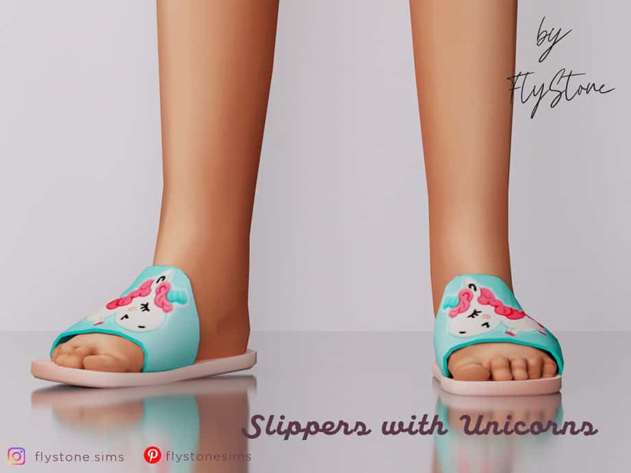 Child Slippers With Unicorns