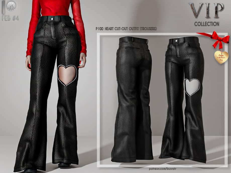 Heart Cut-Out Trousers