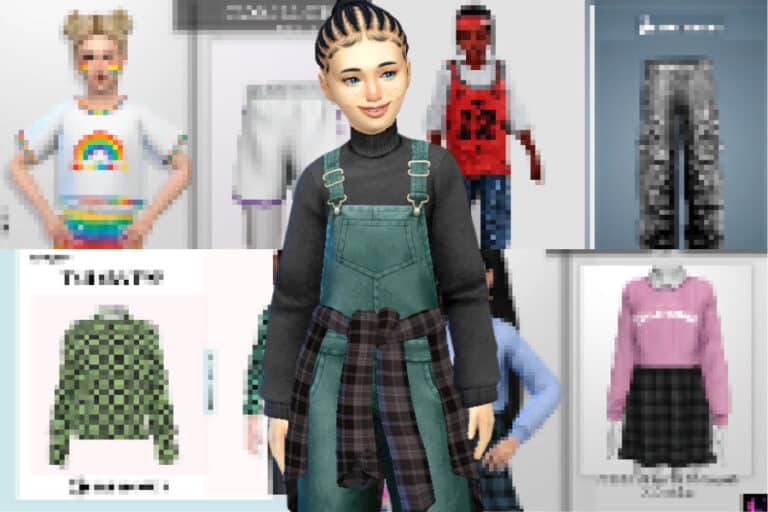 Pixel art pixelated rainbow t-shirt on animated character with colorful design, vibrant fashion, and trendy streetwear style for Must Have Mods.