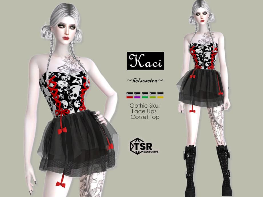 KACI – Goth Corset Top