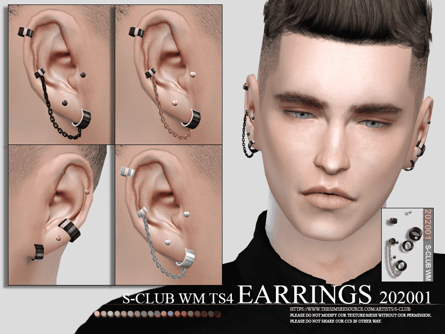 S-Club Ts4 Wm Earrings