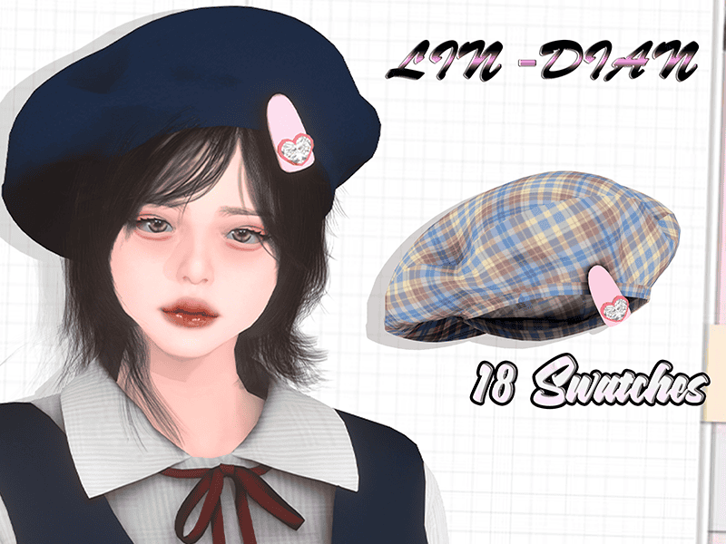 Heart Hairpin Beret