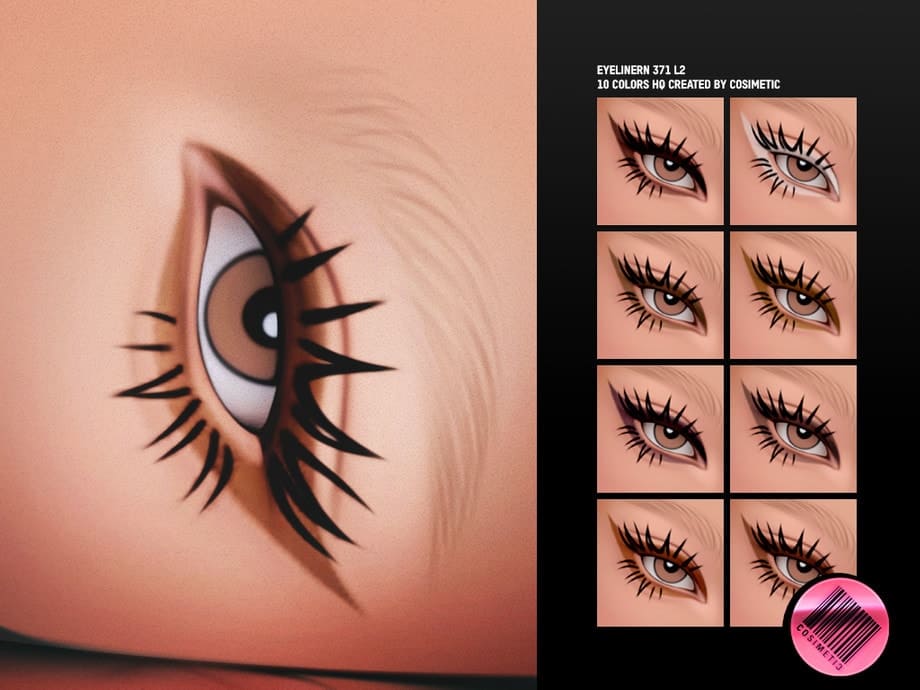 Gothic Eyeliner with 2D Eyelashes