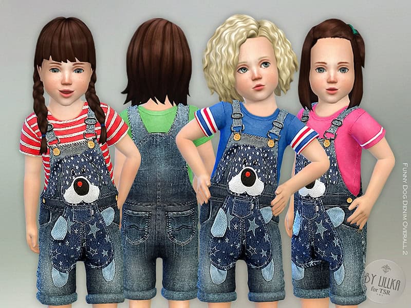 Funny Dog Denim Overall 2