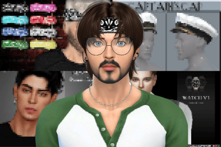 Must-have-mods-avatar-close-up, detailed virtual avatar wearing trendy accessories with customizable mods for gaming, VR, and social platforms.