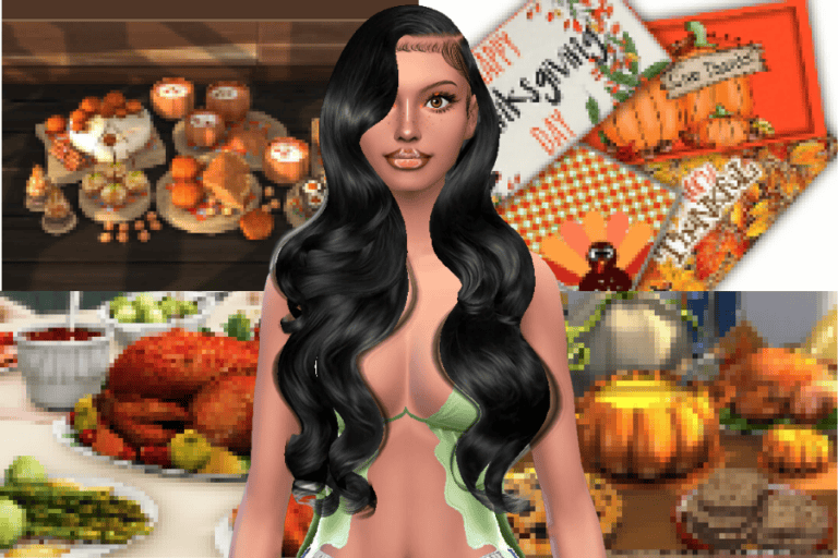 Delicious Thanksgiving food spread with pumpkin pies and roasted turkey, autumn-themed table decorations, and cozy holiday setup, perfect for festive celebration, family gathering, and seasonal cravings.