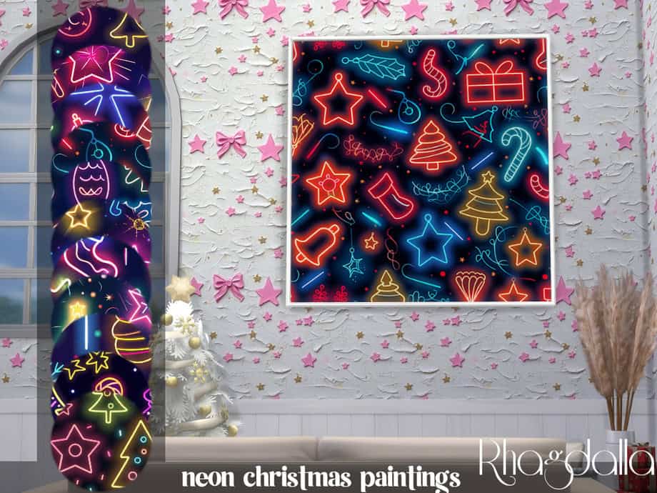 Neon Christmas Paintings