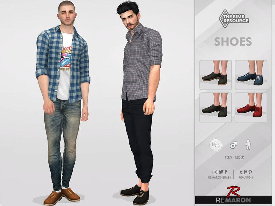 Leather Shoes For Male Sims