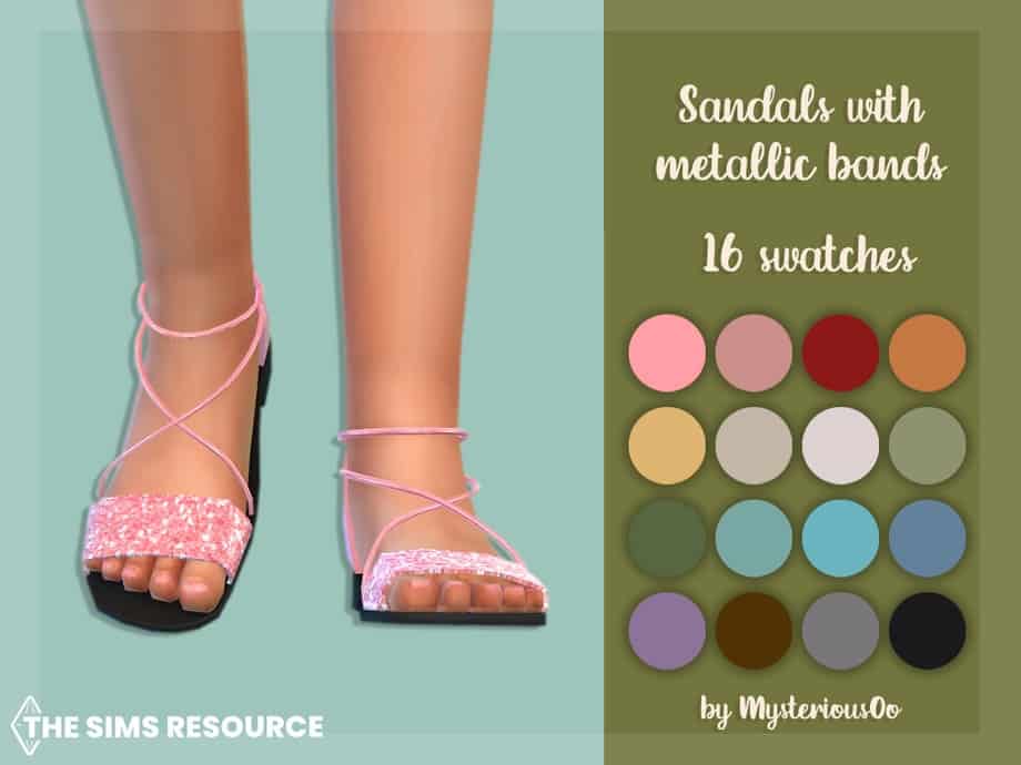 Sandals With Metallic Bonds