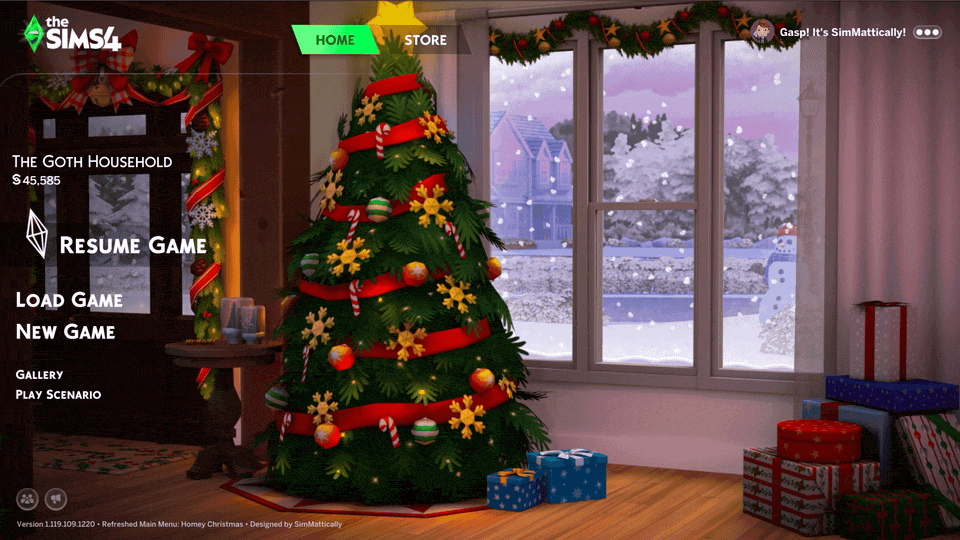Refreshed Main Menu: Homey Christmas