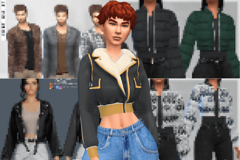 Stylish female character in casual crop top and jeans, showcasing popular fashion mods for Sims 4. Perfect for customizing your gameplay with trendy clothing options.
