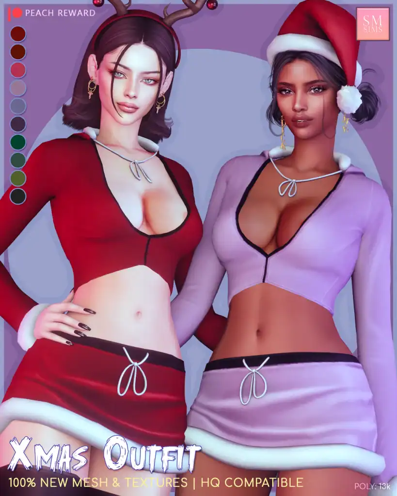 Peach Xmas Outfit