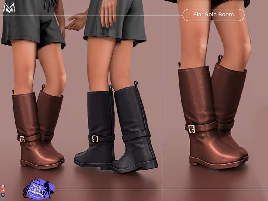 Flat Sole Boots