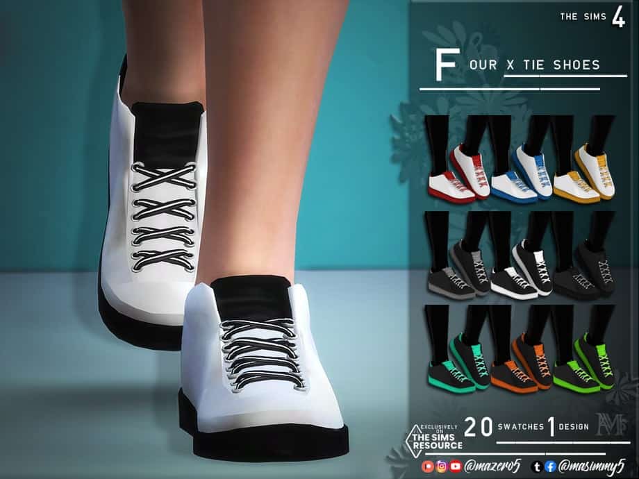 Four X Tie Shoes