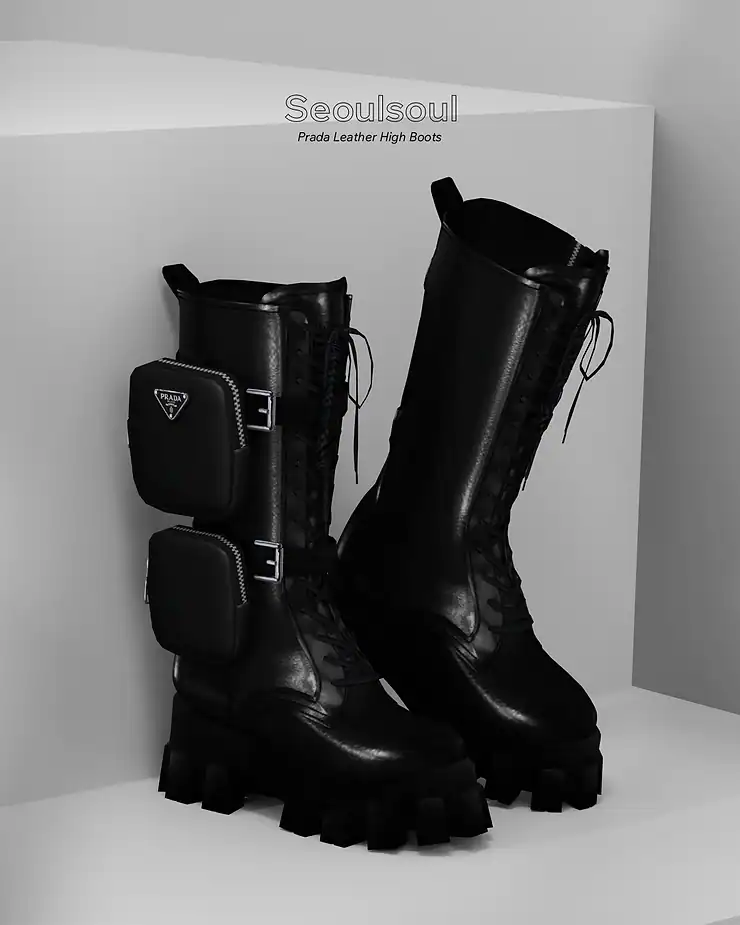 Prada Leather High Boots