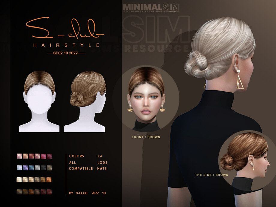 Minimal Sim Elegante Updo Hairstyle