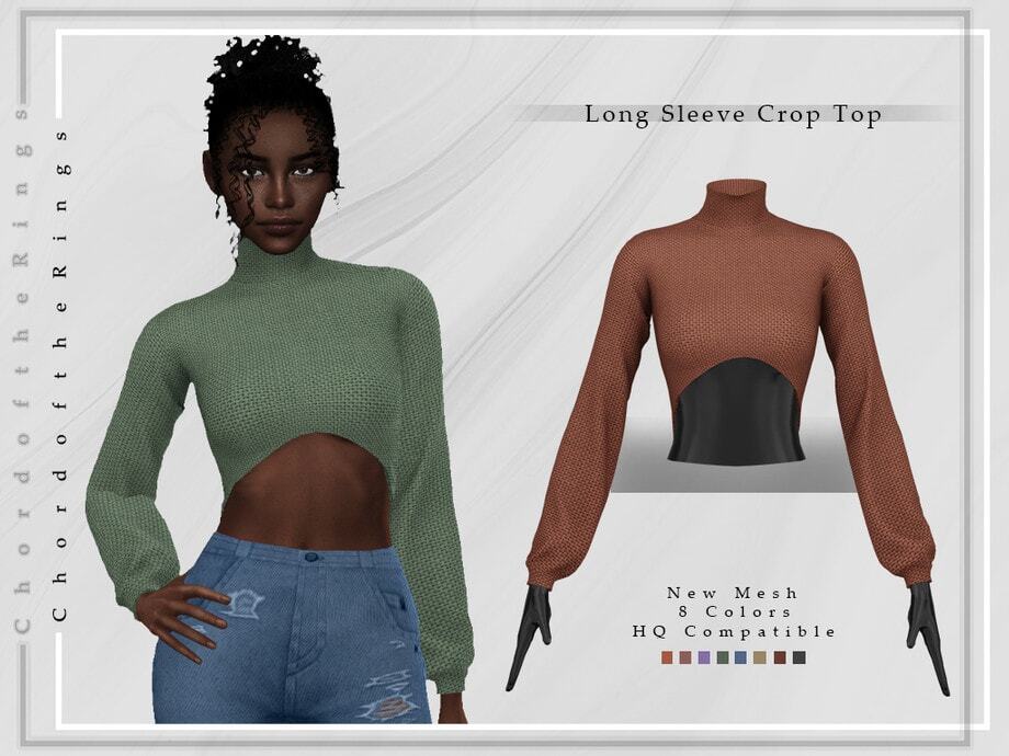 Long Sleeve Crop Top